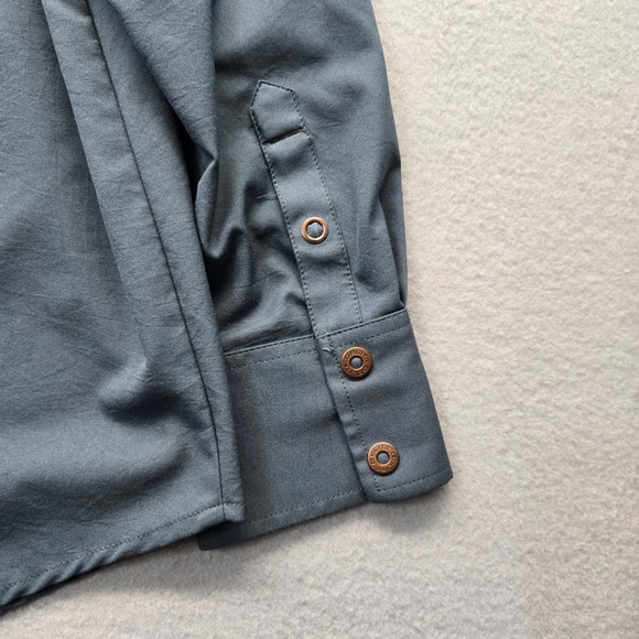 GoLite Mens XL Gray Long Sleeve Snap Hiking Travel Shirt Polyester performance - Picture 6 of 9